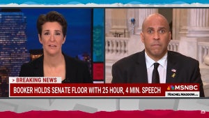 Rachel Maddow interviews Senator Cory Booker After Record Filibuster