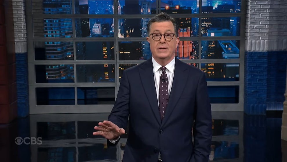 Stephen Colbert trump tariffs bleach
