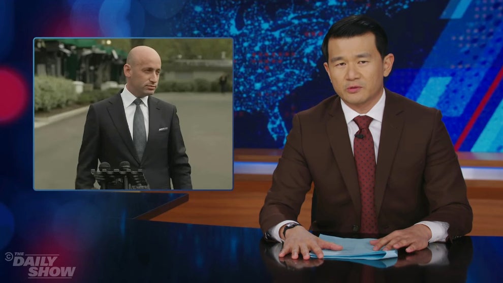 Ronny Chieng hosting the April 15, 2025 edition of "The Daily Show" (Comedy Central)
