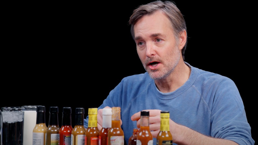 Will Forte on "Hot Ones" (Credit: First We Feast)