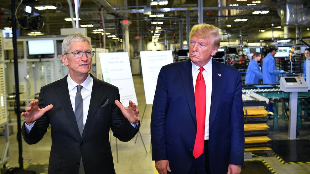 Tim Cook and Donald Trump