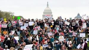 Hands Off protest