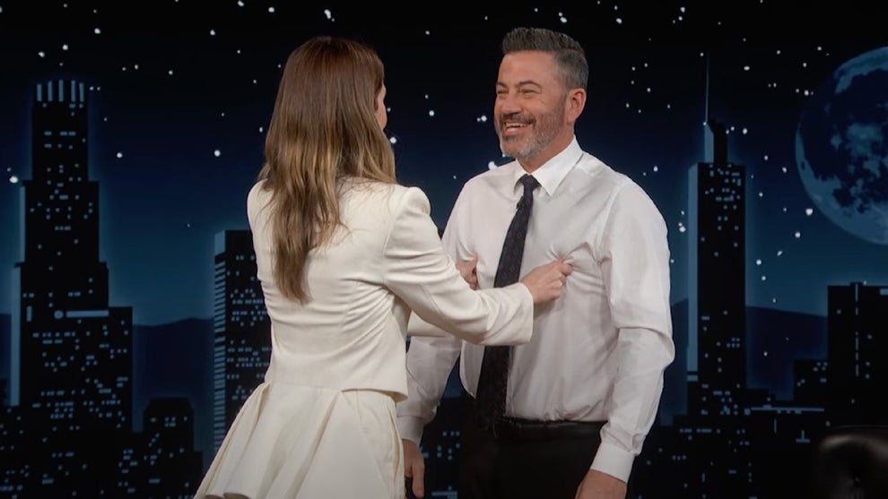 Meghann Fahy and Jimmy Kimmel (ABC)