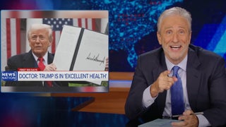 Jon Stewart Says No to Trump’s Medical Exam: ‘He Has a Front Butt’ | Video