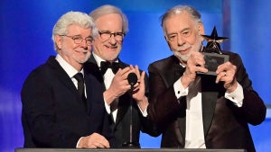 George Lucas and Steven Spielberg paid tribute to Francis Ford Coppola at his AFI Life Achievement Award on April 26, 2025