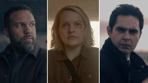 O-T Fagbenle, Elisabeth Moss and Max Minghella in "The Handmaid's Tale" Season 6 (Hulu)