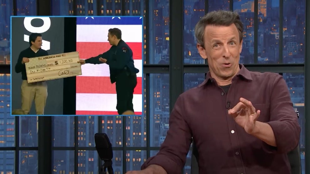 Seth Meyers during "A Closer Look" (NBC)