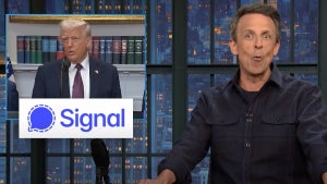 Seth Meyers during "A Closer Look" (NBC)
