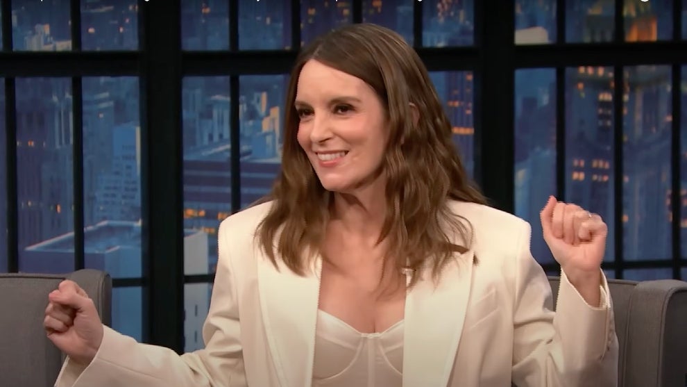 Tina Fey on "Late Night with Seth Meyers" (Credit: NBC)