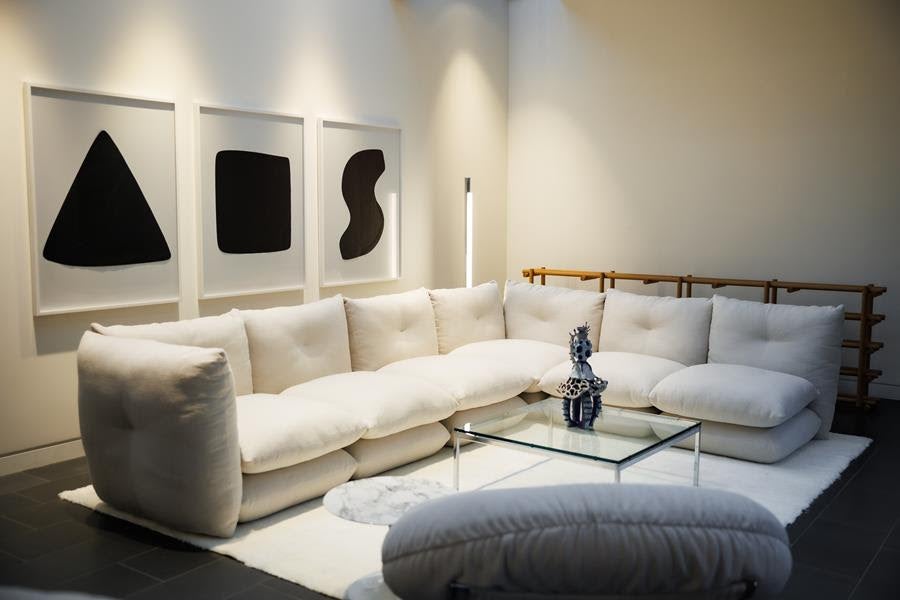 Knoll and Willo Perron celebrate the launch of the Perron Pillo Sofa