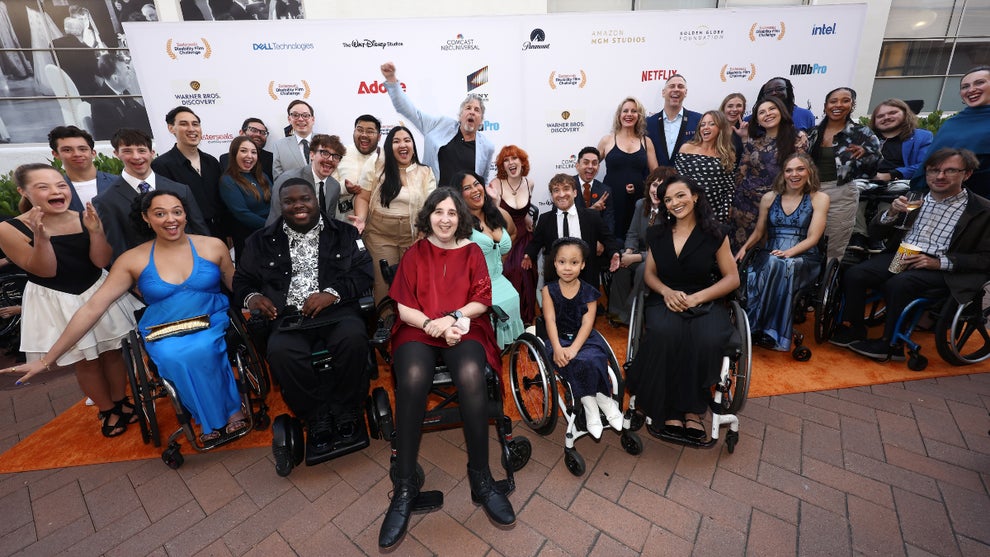 Attendees pose during the 12th Annual Easterseals Disability Film Challenge at Sony Pictures Studios on May 08, 2025 in Culver City, California. (Tommaso Boddi/Getty Images)