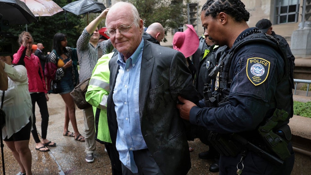 Ben Cohen being arrested for protesting in July 2023 (Credit: Win McNamee/Getty Images)