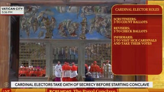 CBS Anchor Elicits Snickers by Calling Vatican Cell Phone Confiscation ‘Rawdogging It’ During Conclave Coverage | Video