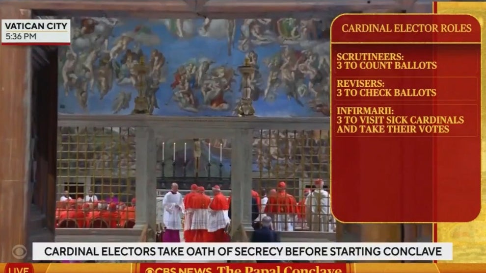 CBS Coverage of Vatican Conclave includes use of the term 'rawdogging it'