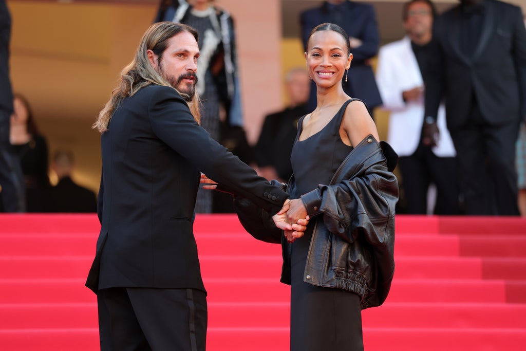 Marco Perego, Zoe Saldana, Cannes 2025