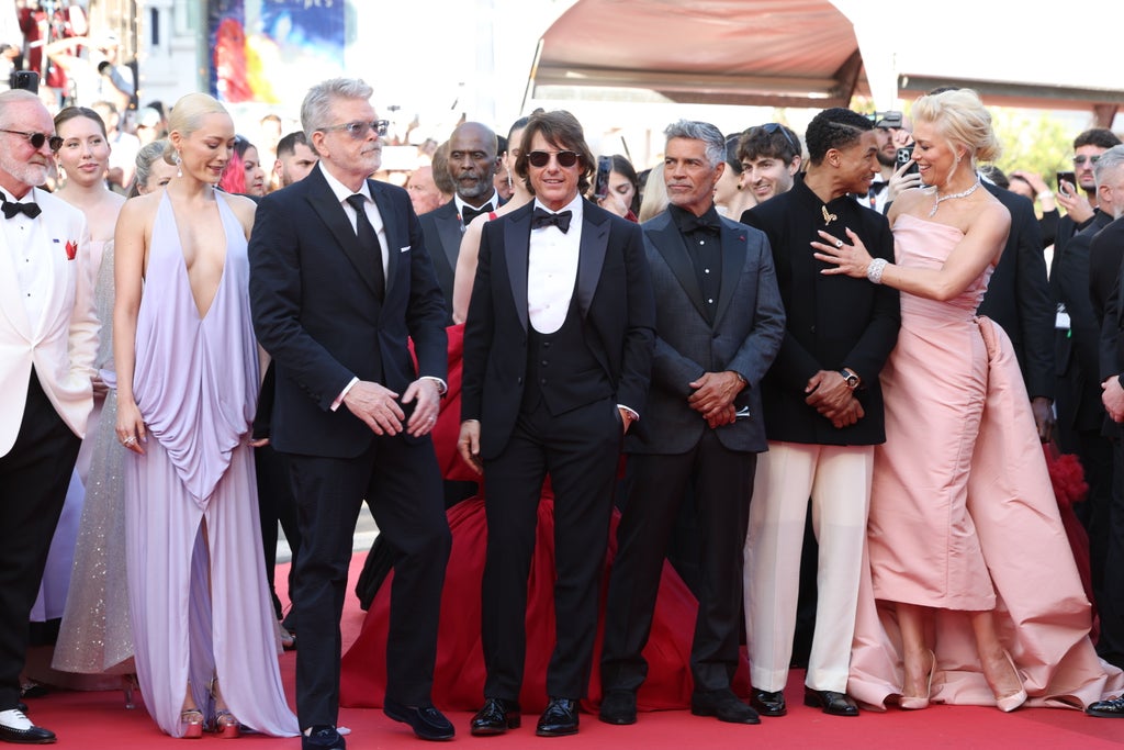 Pom Klementieff, Christopher McQuarrie, Tom Cruise, Esai Morales, Greg Tarzan Davis , Hannah Waddingham, Cannes 2025