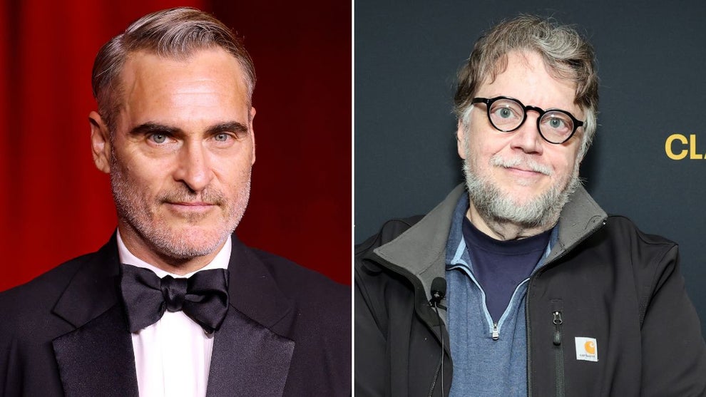Left: Joaquin Phoenix (Taylor Hill/FilmMagic), Right: Guillermo del Toro (Emma McIntyre/Getty Images)
