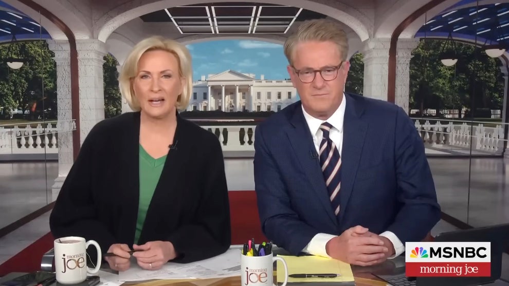 Mika Brzezinski and Joe Scarborough hosting the May 28, 2025 edition of "Morning Joe" (MSNBC)