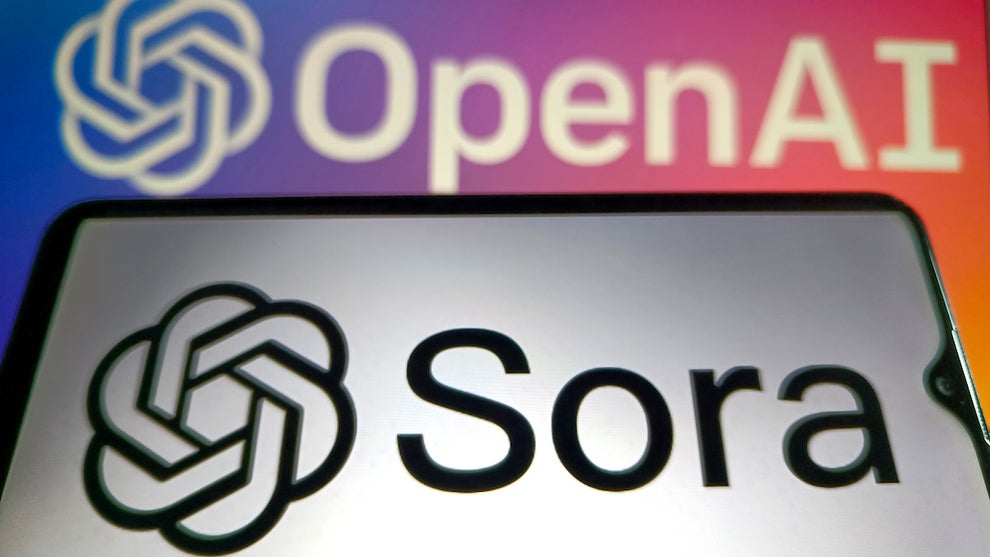 OpenAI launches the AI video generation model Sora. (Credit: Costfoto/NurPhoto via Getty Images)