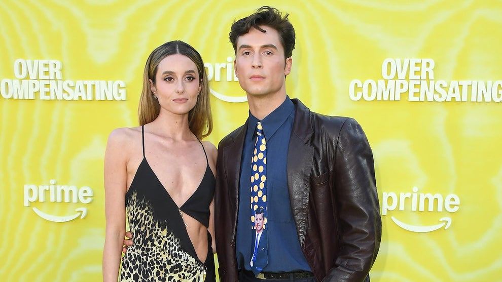 Mary Beth Barone and Benito Skinner attends the Los Angeles premiere of "Overcompensating." (Credit: Steve Granitz/FilmMagic)