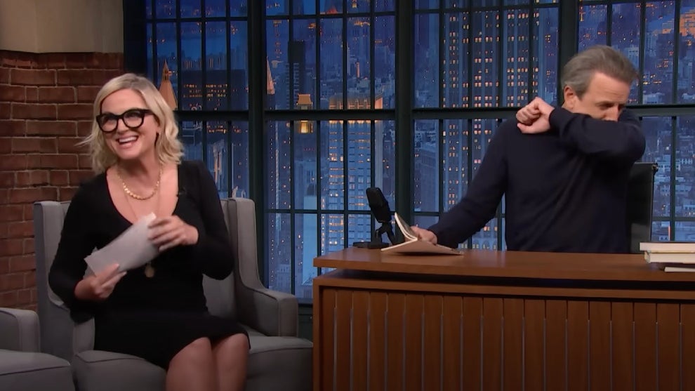 Amy Poehler and Seth Meyers on "Late Night" (NBC)