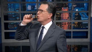 Stephen Colbert Takes a Swig of Jack Daniel’s While Dishing on Recession Indicators | Video