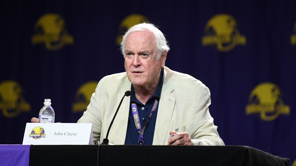 John Cleese speaks onstage during "An Hour with John Cleese: There Are Those Who Call Him...John!" session during the 2024 Dragon Con at Atlanta Marriott Marquis on August 31, 2024 in Atlanta, Georgia