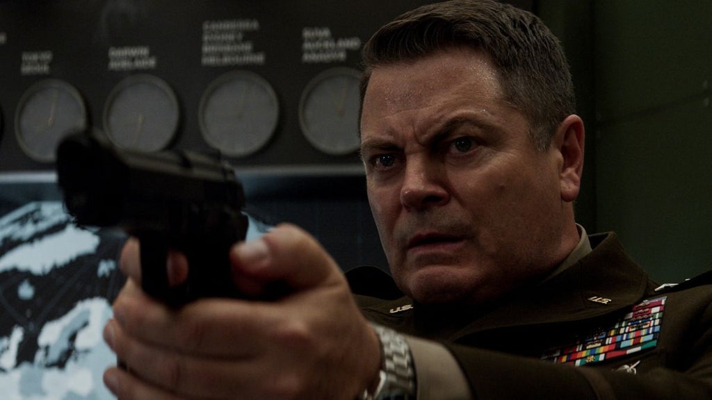 Nick Offerman plays General Sydney in Mission: Impossible - The Final Reckoning from Paramount Pictures and Skydance. | © 2025 Paramount Pictures. All Rights Reserved.