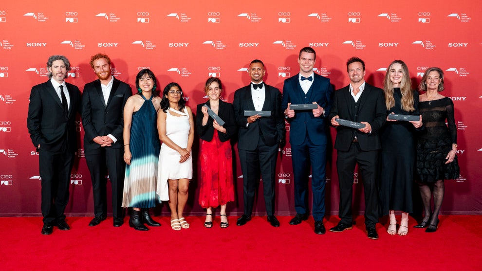 From left to right: Jason Reitman, Hans Fresen, Hsien yu Niu, Minhal Baig, Rossana Montoya, Hayder Hoozeer, Franz Böhm, José Navarro, Juliet Klottrup and Elizabeth Gabler (Courtesy of Creo)