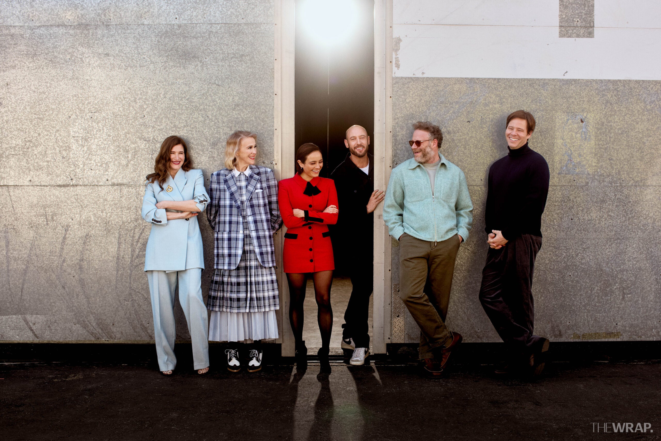 Kathryn Hahn, Catherine O'Hara, Chase Sui Wonders, Evan Goldberg, Seth Rogen, and Ike Barinholtz, The Studio