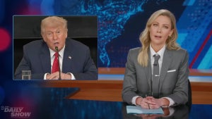 Desi Lydic hosting the June 10, 2025 edition of "The Daily Show" (Comedy Central)