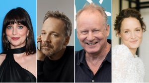 Dakota Johnson, Peter Sarsgaard, Stellan Skarsgard, Vicky Krieps (Courtesy of KVIFF)