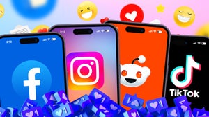 Facebook, Instagram Reddit, TikTok logos
