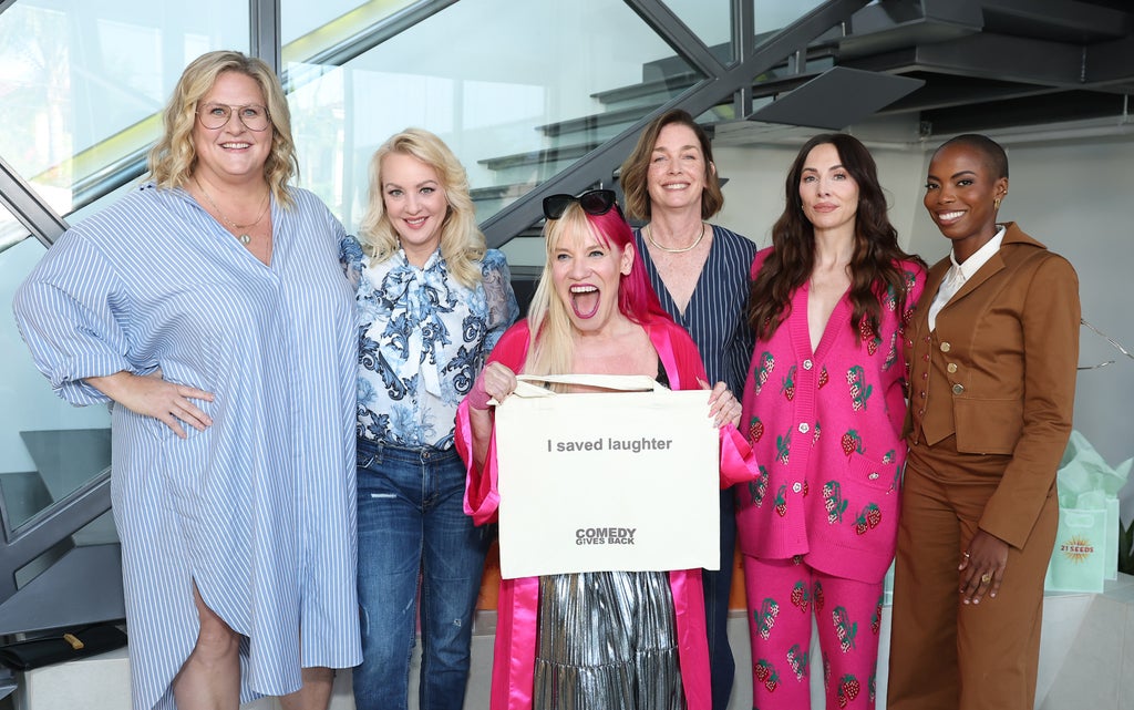 Bridget Everett, Wendi McLendon-Covey, Amber J Lawson, Co-Founder, Comedy Gives Back, Julianne Nicholson, Whitney Cummings and Sasheer Zamata
