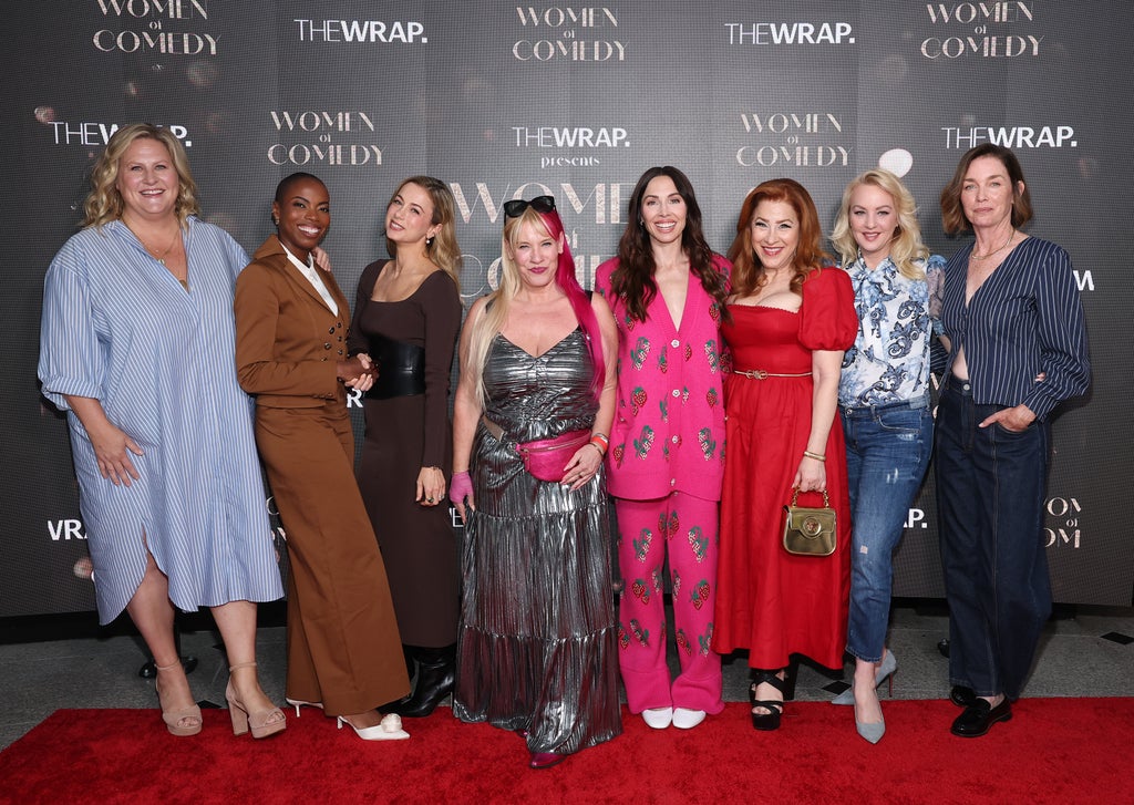 Bridget Everett, Sasheer Zamata, Iliza Shlesinger, Amber J Lawson, Co-Founder, Comedy Gives Back, Whitney Cummings, Lisa Ann Walter, Wendi McLendon-Covey and Julianne Nicholson