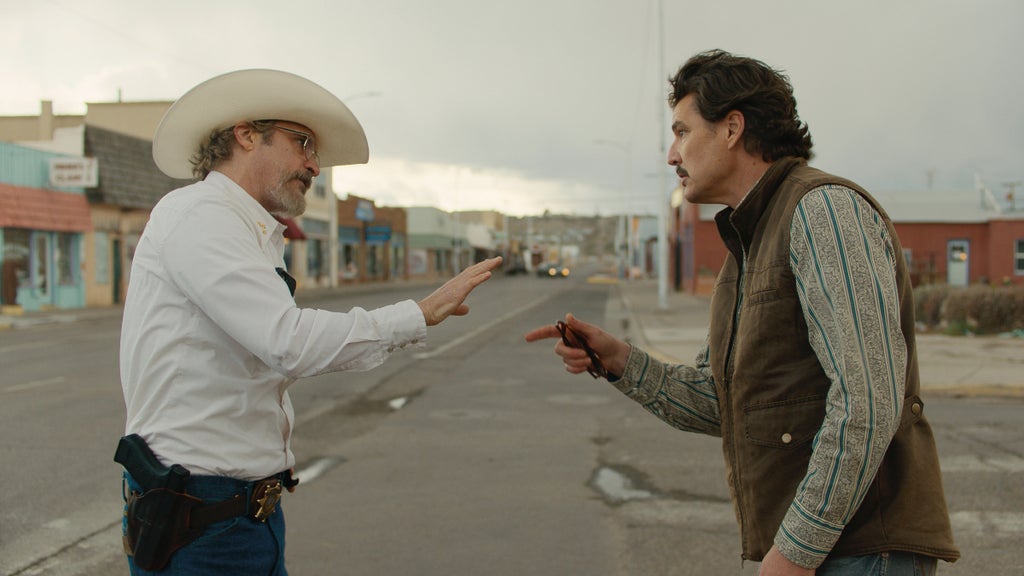 Joaquin Phoenix and Pedro Pascal in "Eddington" (A24)