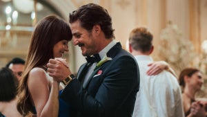 Dakota Johnson and Pedro Pascal in 'Materialists' (A24)