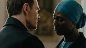 Michael Fassbender and Jodie Turner Smith in "The Agency" (Credit: Luke Varley/Paramount+ with Showtime)