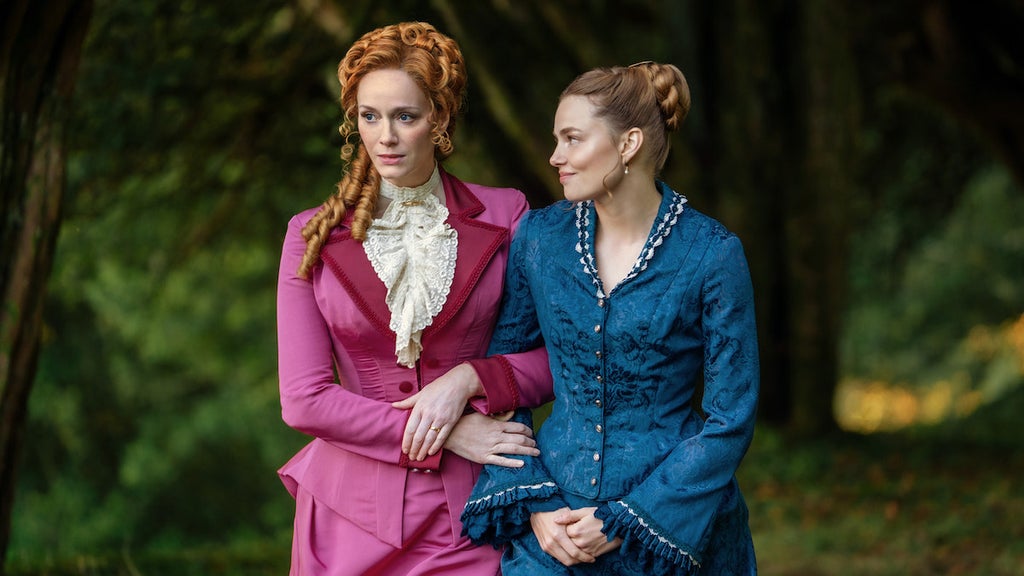 Christina Hendricks as Mrs. St. George in "The Buccaneers" Season 2 (Credit: Apple TV+)