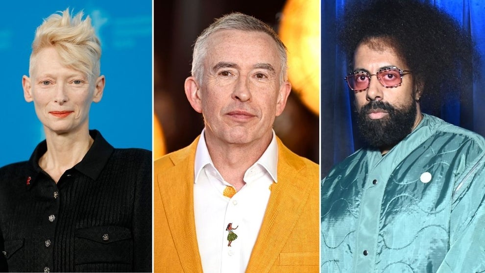 Left to right: Tilda Swinton (Odd Andersen/AFP via Getty Images), Steve Coogan (Gareth Cattermole/Getty Images), Reggie Watts (Araya Doheny/Getty Images)