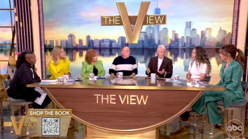 James Patterson and Bill Clinton on "The View" (Credit: ABC)