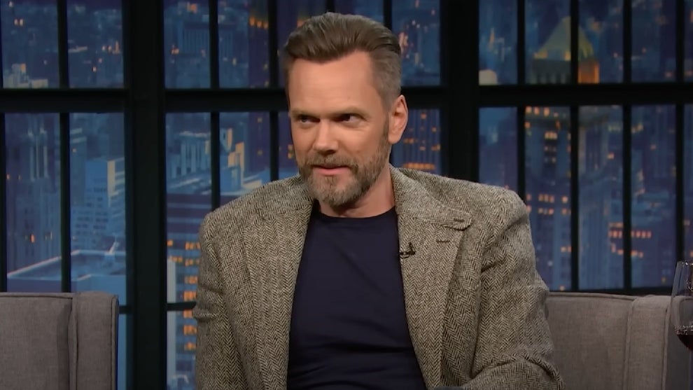 Joel McHale on "Late Night" (NBC)