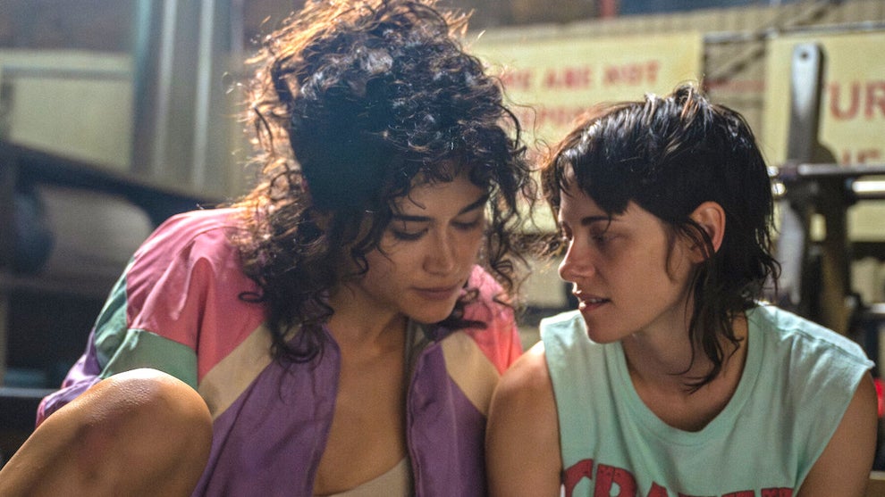 Katy O'Brian and Kristen Stewart in "Love Lies Bleeding"