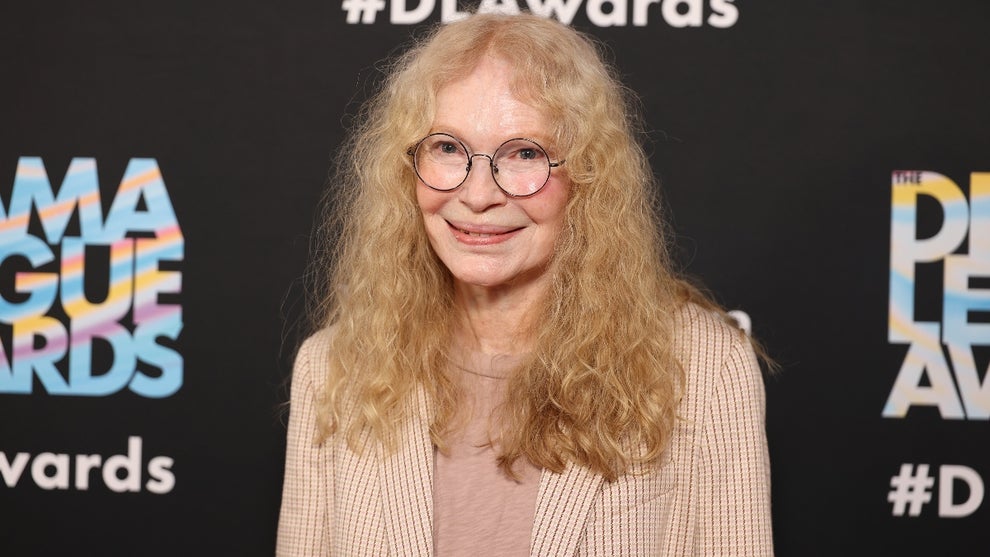 Mia Farrow attends the 2025 Drama League Awards at The Ziegfeld Ballroom on May 16, 2025 in New York City