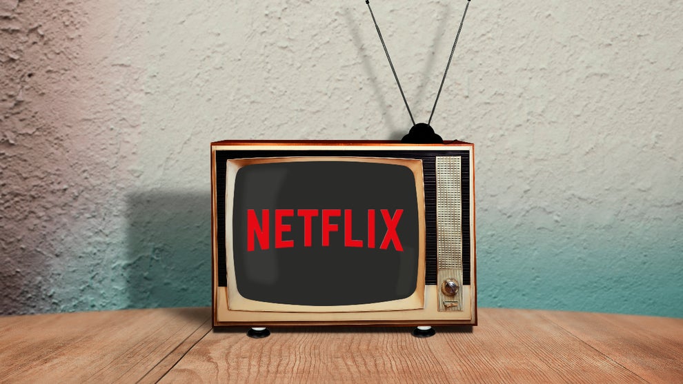 Vintage TV with Antenna on the wooden table