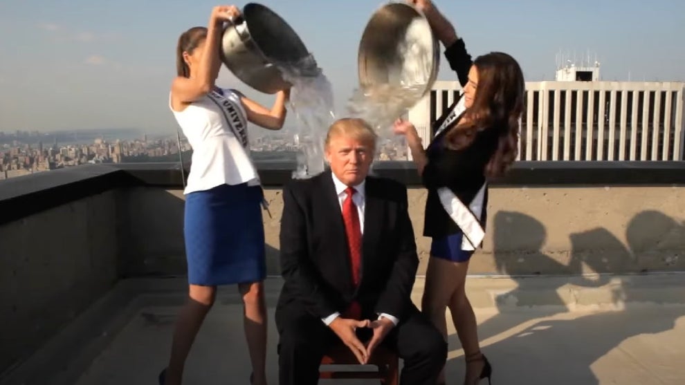 Donald Trump does the ice bucket challenge (YouTube)