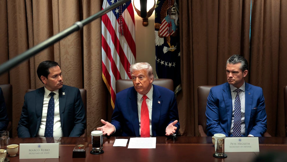 Marco Rubio, Donald Trump and Pete Hegseth