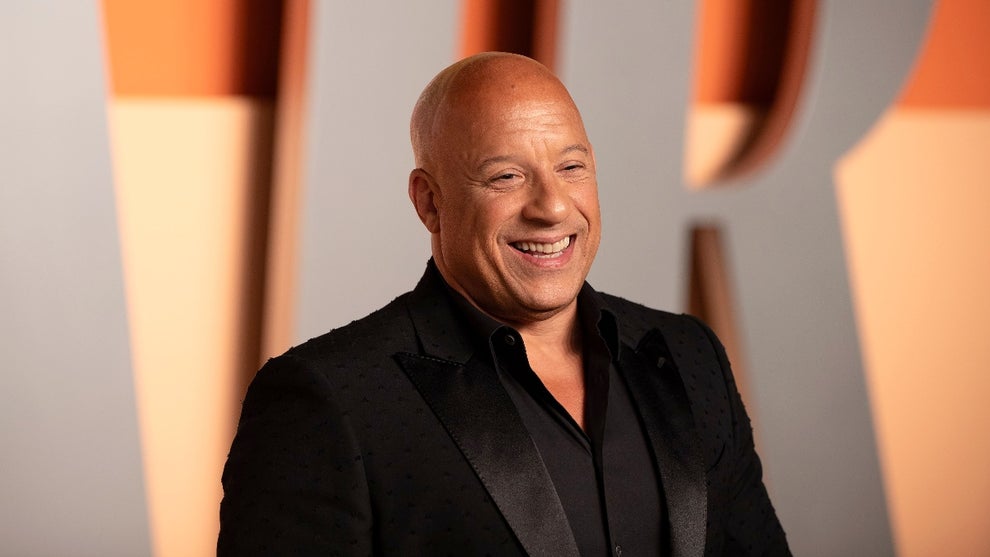 Vin Diesel attends the 2025 Vanity Fair Oscar After Party Arrivals on March 3, 2025 at Wallis Annenberg Center for the Performing Arts in Beverly Hills, California