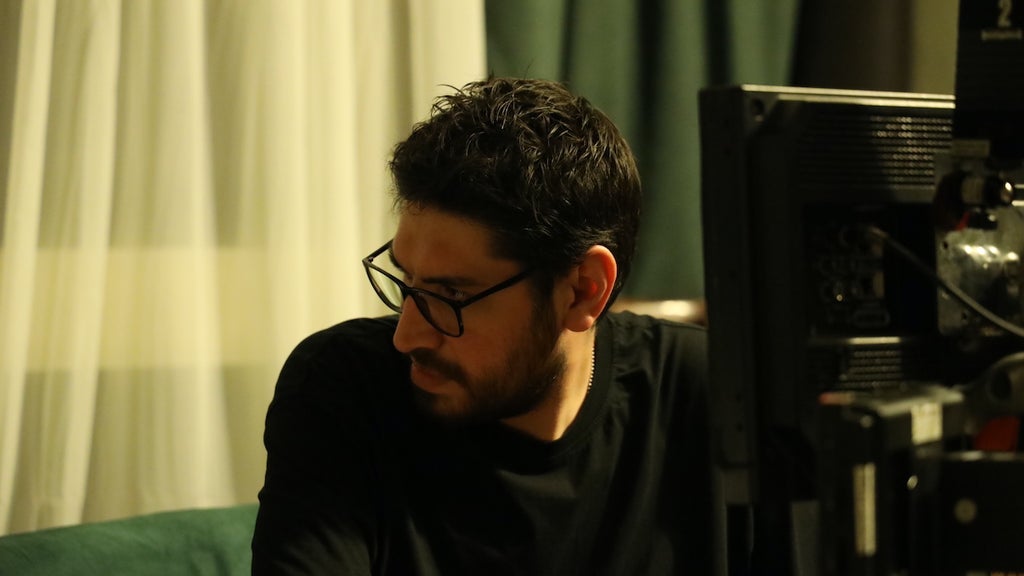 Bidad director Soheil Beiraghi in a BTS photo from the film. 