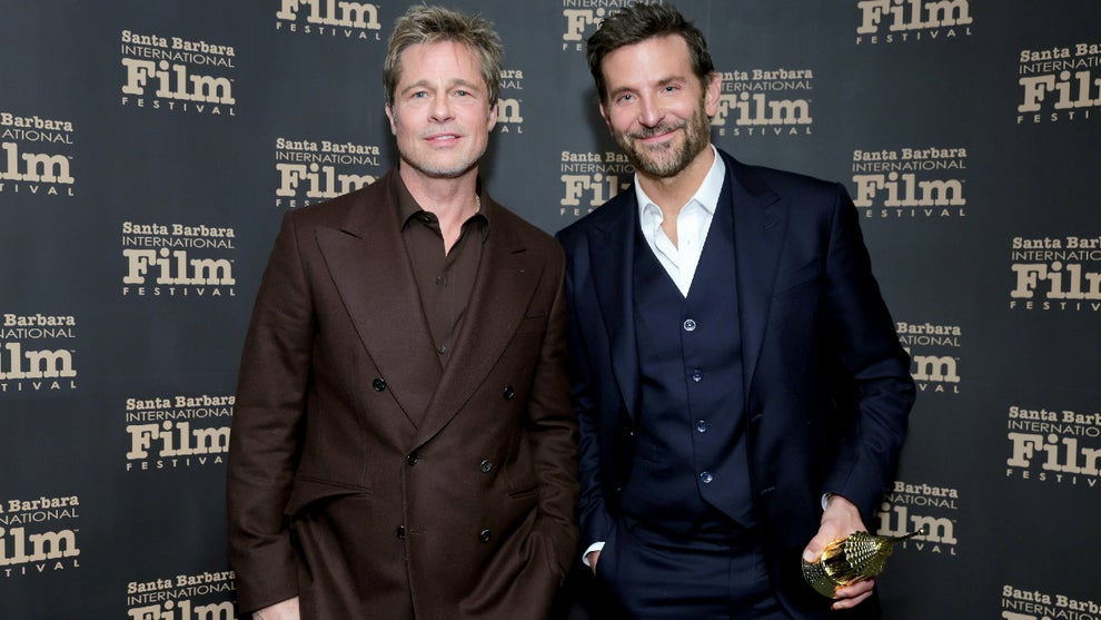 Brad Pitt and Bradley Cooper pose for the Santa Barbara International Film Festival